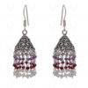 Amethyst, Garnet & Moonstone Faceted Bead Earrings GE06-1125