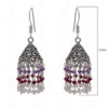 Amethyst, Garnet & Moonstone Faceted Bead Earrings GE06-1125