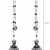 Aquamarine & Black Spinel Gemstone Faceted Bead Earrings In Silver GE06-1129