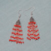 Red Coral Gemstones Knotted Oxidized Jhumki Style Earrings GE06-1140