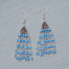 Blue Turquoise Gemstone Knotted Oxidized Jhumki Style Earrings GE06-1141