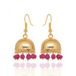 Ruby Color Stone Earrings For Women (Red) GE06-1144