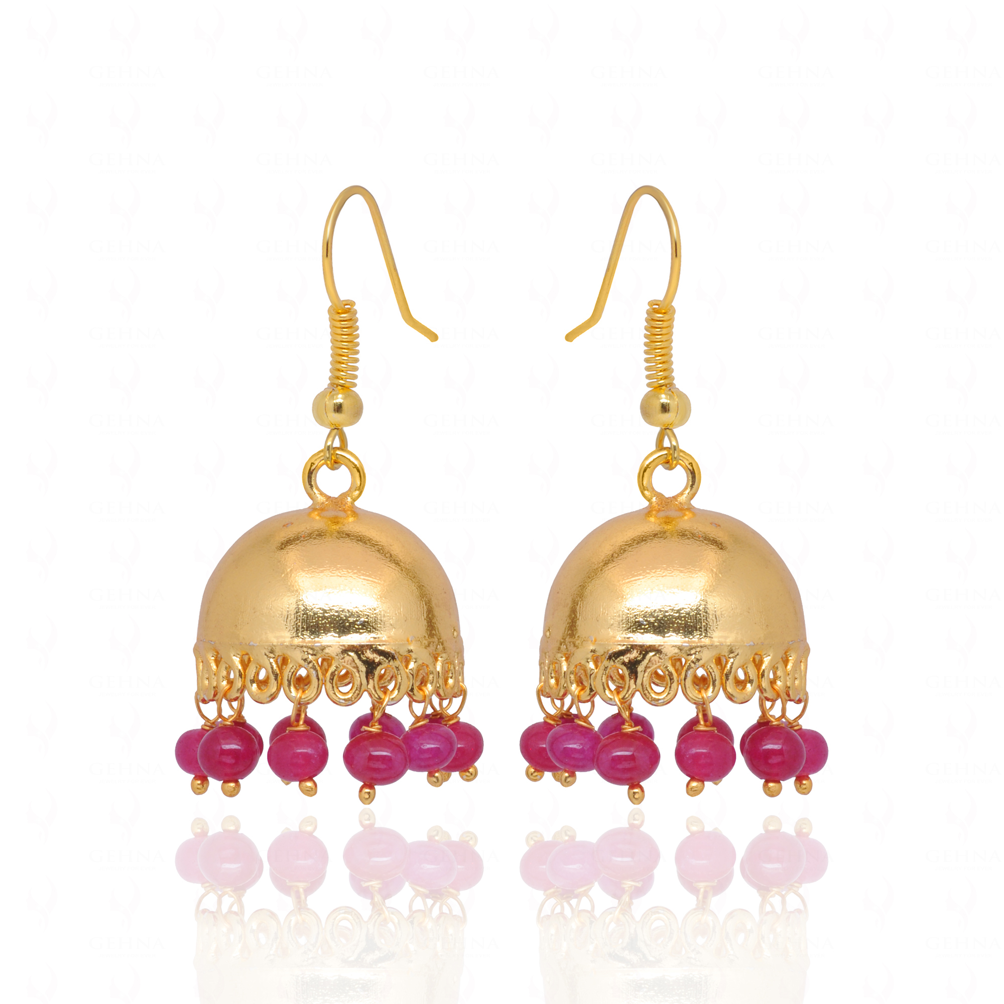 Ruby Color Stone Earrings For Women (Red) GE06-1144