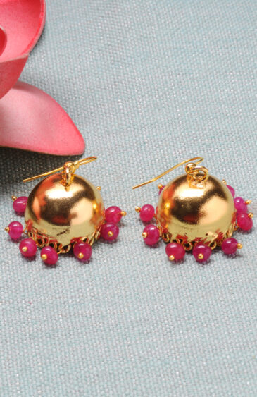 Ruby Color Stone Earrings For Women (Red) GE06-1144