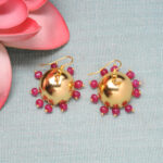 Ruby Color Stone Earrings For Women (Red) GE06-1144