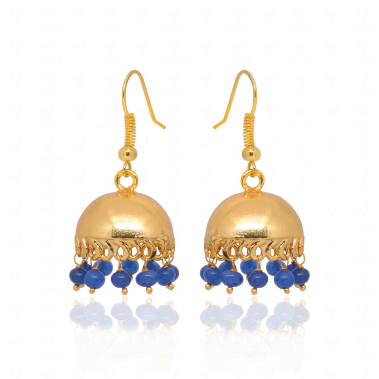 Blue Sapphire Color Stone Earrings For Women (Blue) GE06-1146