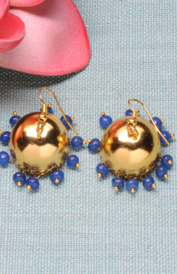 Blue Sapphire Color Stone Earrings For Women (Blue) GE06-1146