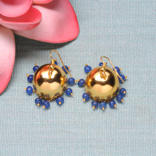 Blue Sapphire Color Stone Earrings For Women (Blue) GE06-1146