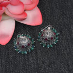Ruby & Emerald Gemstone Beautiful Jhumki Style Earrings For Women GE06-1150