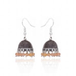 Yellow Sapphire Stone Bead Antique Polished Earrings For Women GE06-1152