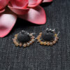 Yellow Sapphire Stone Bead Antique Polished Earrings For Women GE06-1152