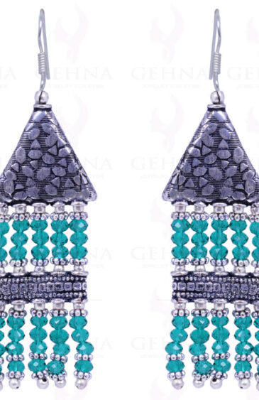 Green Color Stone Bead Necklace, Earring & Bracelet – CN-1005