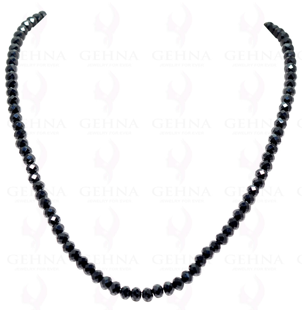 Black Color Faceted Crystal Beads String - CN-1007