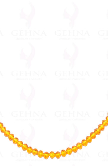 Yellow Color Faceted Crystal Beads String – CN-1008