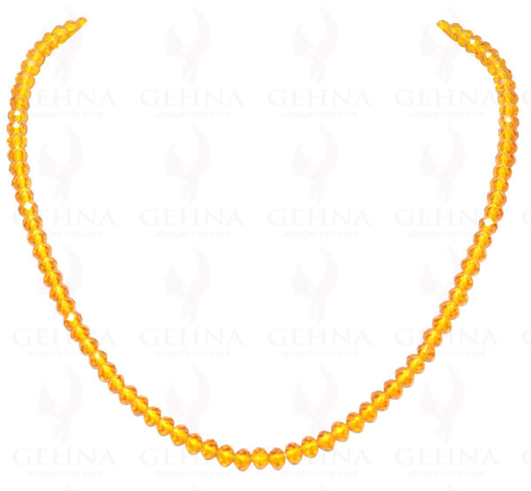 Yellow Color Faceted Crystal Beads String - CN-1008