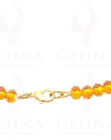 Yellow Color Faceted Crystal Beads String – CN-1008