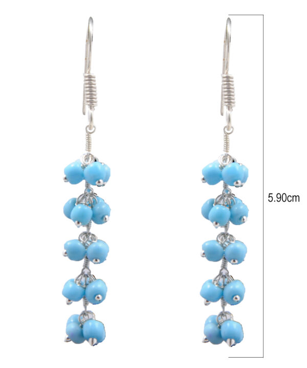 Turquoise Glass Beads Earrings For Girls & Women CE-1010