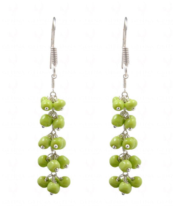 Peridot Glass Beads Earrings For Girls & Women CE-1011