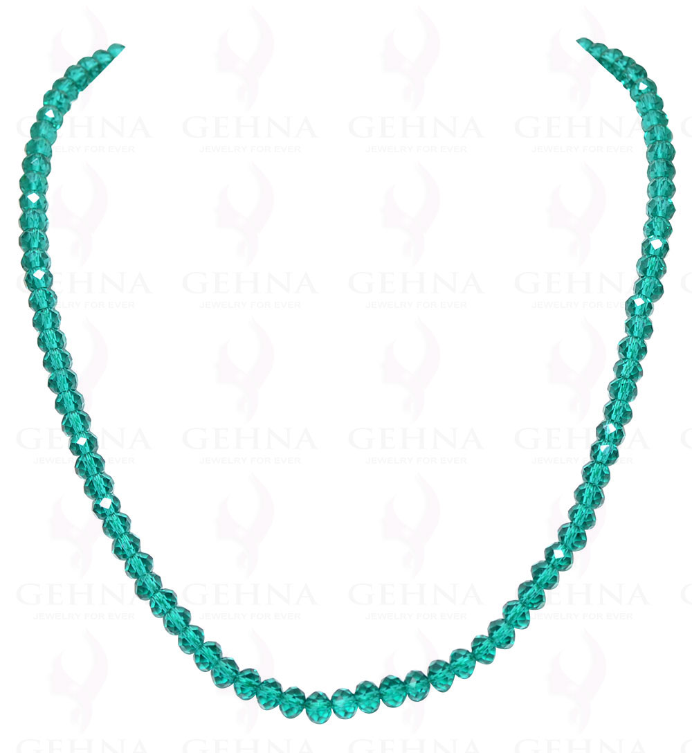 Sky Blue Color Faceted Crystal Beads String - CN-1011