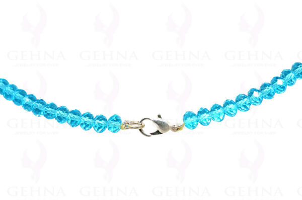 Blue Color Faceted Crystal Beads String - CN-1012