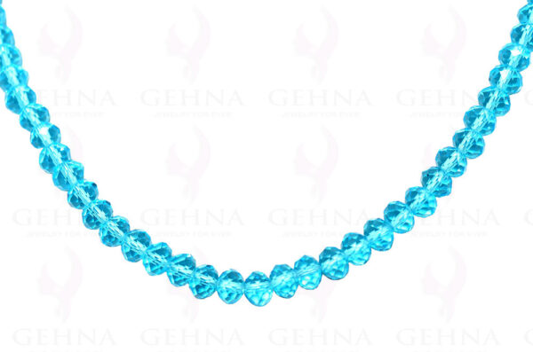 Blue Color Faceted Crystal Beads String - CN-1012