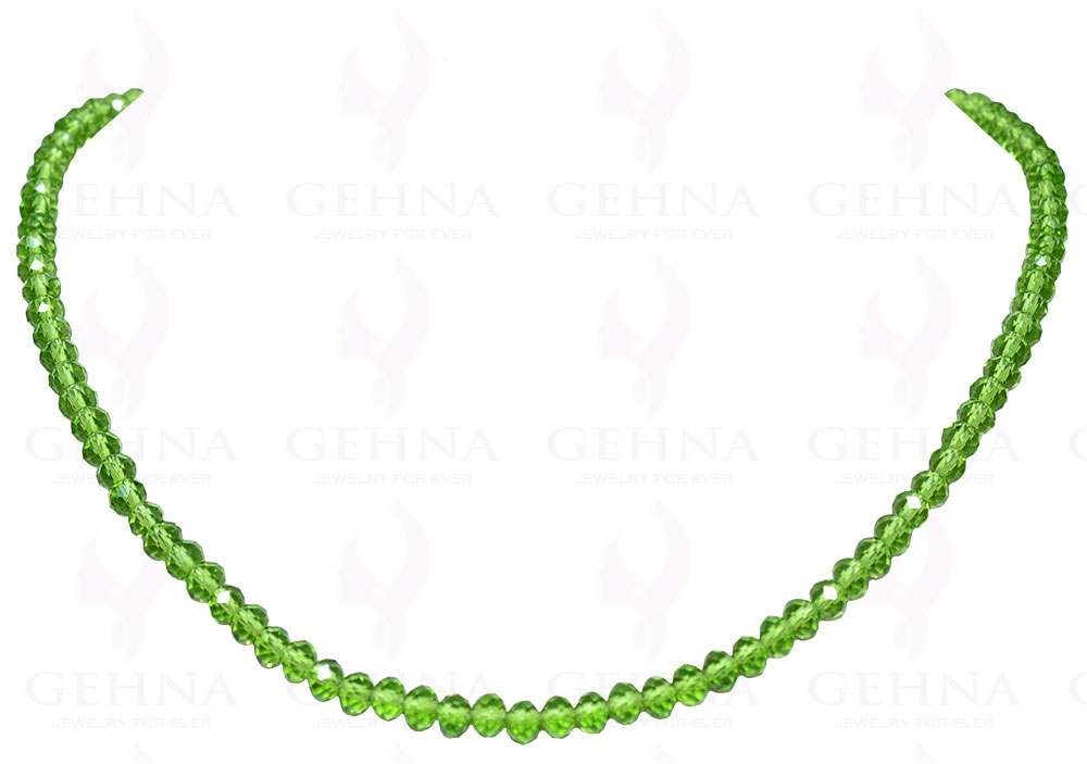 Green Color Faceted Crystal Beads String - CN-1013