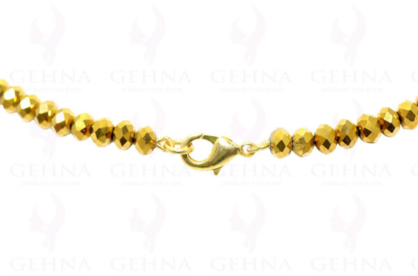 Beautiful Golden Color Faceted Crystal Beads String - CN-1014