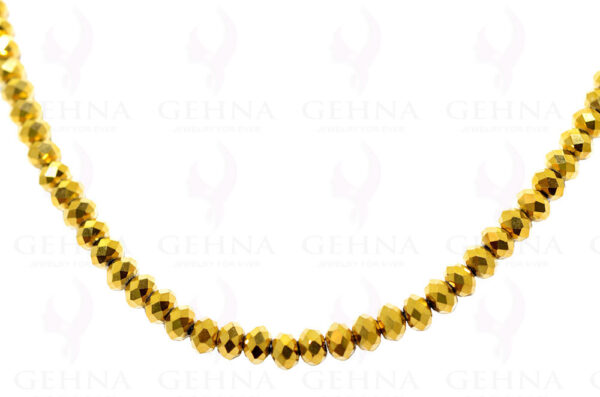 Beautiful Golden Color Faceted Crystal Beads String - CN-1014