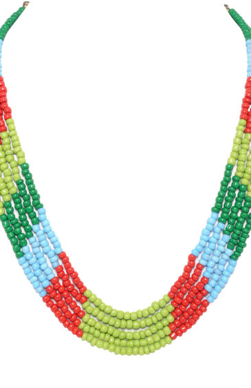 5 Rows Multi Color Beads Necklace  – CN-1017