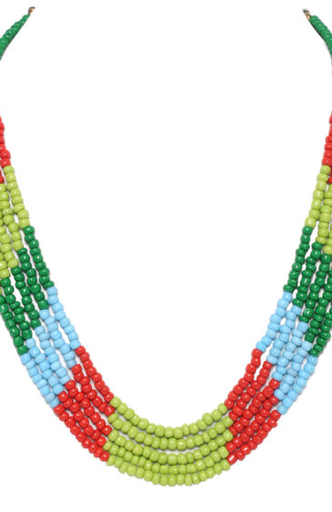 5 Rows Multi Color Beads Necklace  – CN-1017