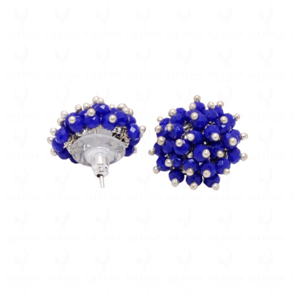 Lapis Lazuli Glass Beads Earrings For Girls & Women CE-1017