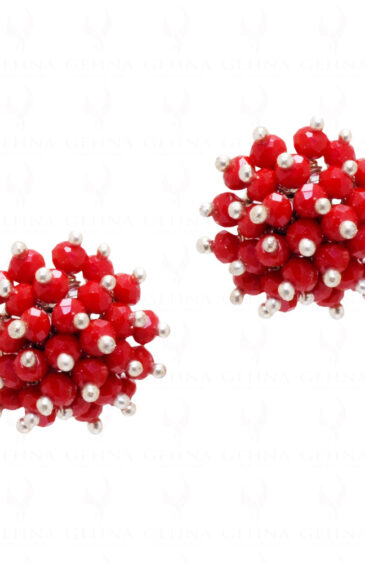 Rubyglass Beads Earrings For Girls & Women CE-1018