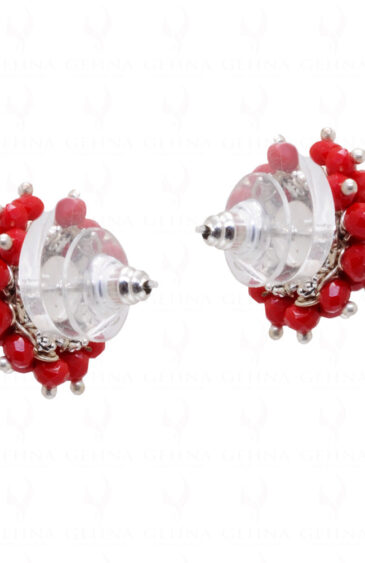 Rubyglass Beads Earrings For Girls & Women CE-1018