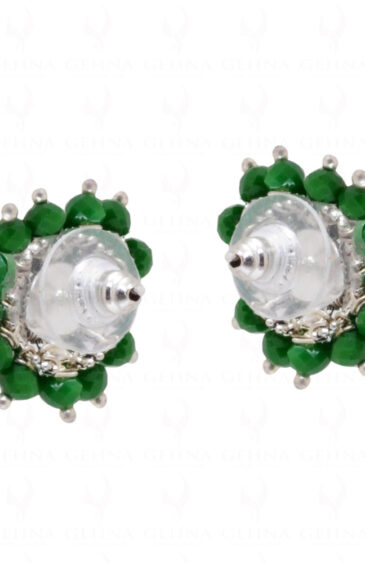 Emerald Glass Beads Earrings For Girls & Women CE-1019