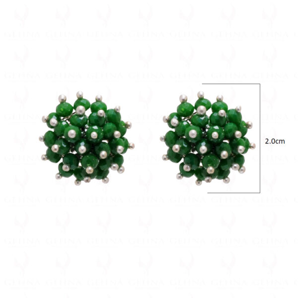 Emerald Glass Beads Earrings For Girls & Women CE-1019