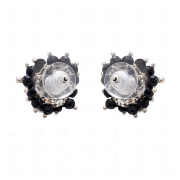 Black Spinel Glass Beads Earrings For Girls & Women CE-1020