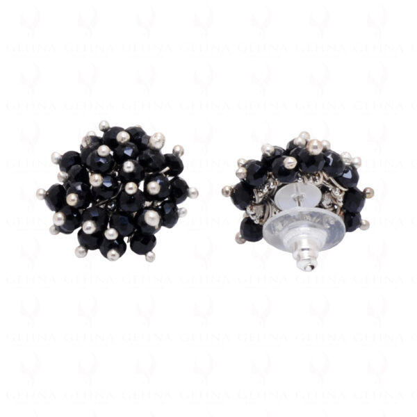 Black Spinel Glass Beads Earrings For Girls & Women CE-1020