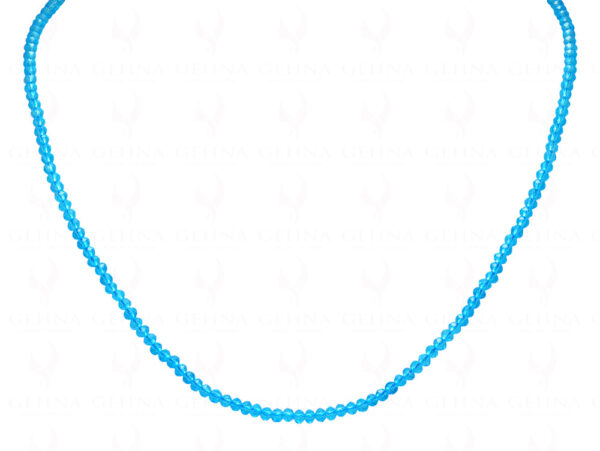 Blue Topaz Color Bead Necklace - CN-1025