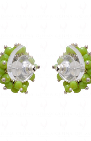 Peridot Glass Beads Earrings For Girls & Women CE-1028