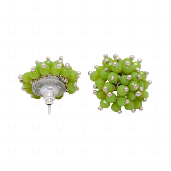 Peridot Glass Beads Earrings For Girls & Women CE-1028