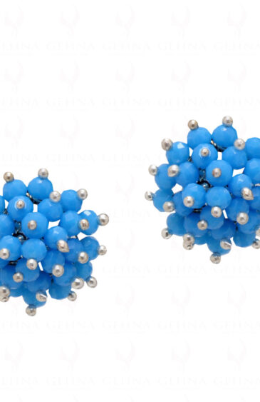 Turquoise Glass Beads Earrings For Girls & Women (Blue) CE-1030