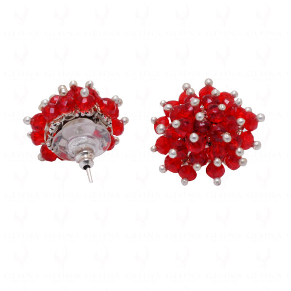 Ruby Glass Beads Earrings For Girls & Women (Red) CE-1031