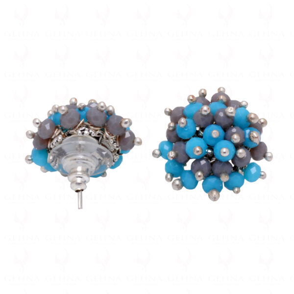 Turquoise & Corundum Glass Beads Earrings For Girls & Women CE-1033