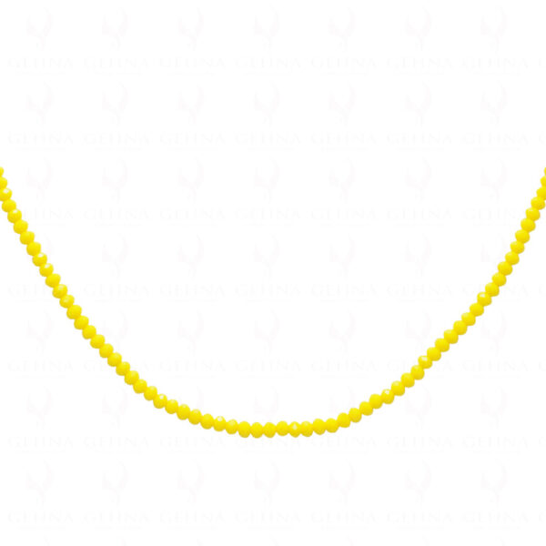 Yellow Chalcedony Color Bead Necklace - CN-1041
