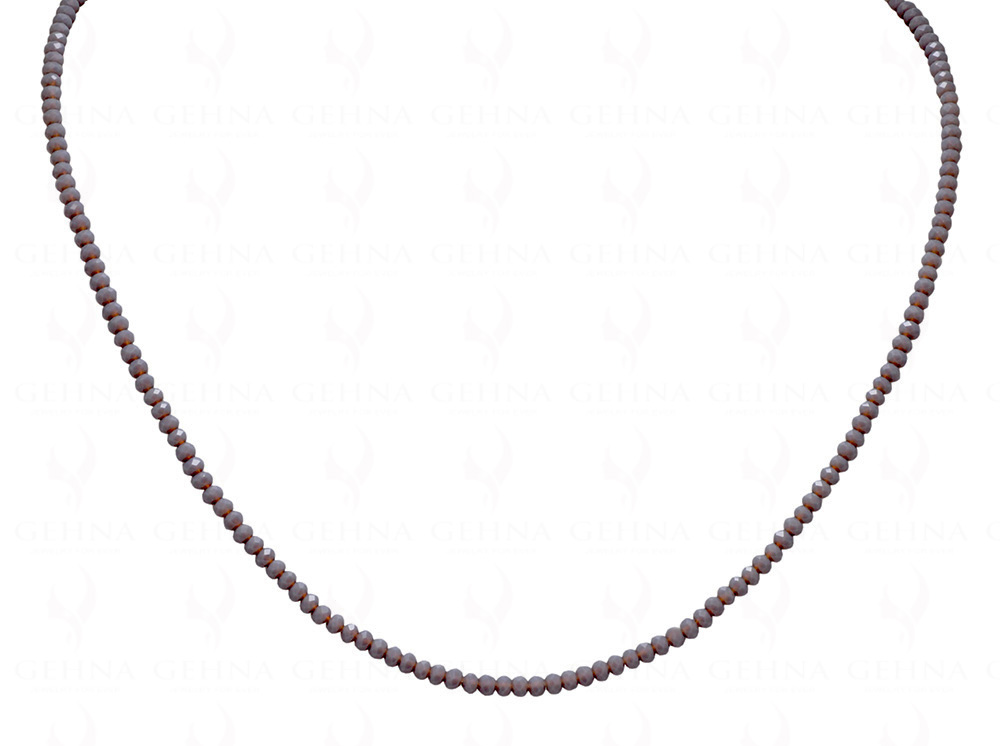 Grey Chalcedony Color Bead Necklace - CN-1044
