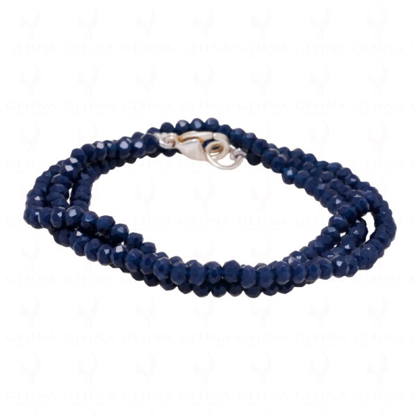 Blue Sapphire Color Bead Necklace - CN-1045