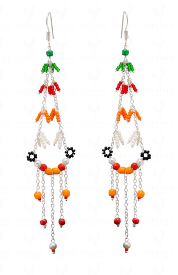 Multi Color Glass Beads Earrings For Girls & Women CE-1046