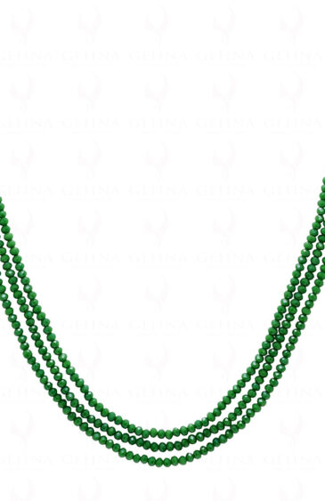 3 Rows Emerald Green Color Necklace – CN-1046