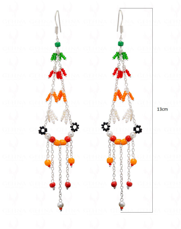 Multi Color Glass Beads Earrings For Girls & Women CE-1046