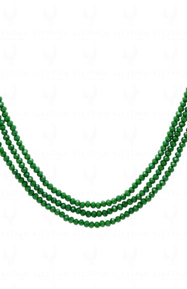 3 Rows Emerald Green Color Necklace – CN-1046